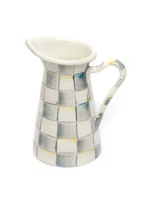 Sterling Check Enamel Practical Pitcher