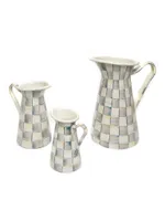 Sterling Check Enamel Practical Pitcher