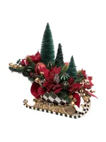 Christmas Magic Sleigh Handmade Centerpiece