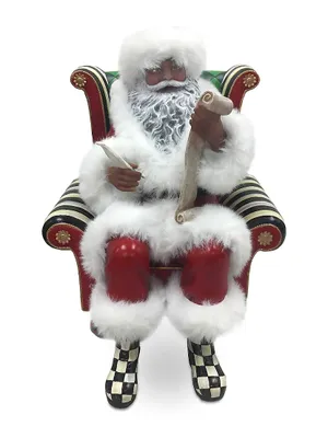 Wish List Santa Handmade Resin Figurine