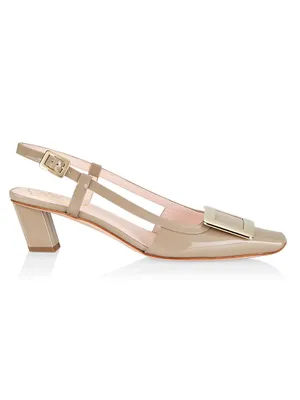 Belle Vivier Patent Leather Slingback Pumps