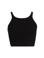 Hailey Bieber Rib-Knit Tank Top