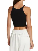 Hailey Bieber Rib-Knit Tank Top