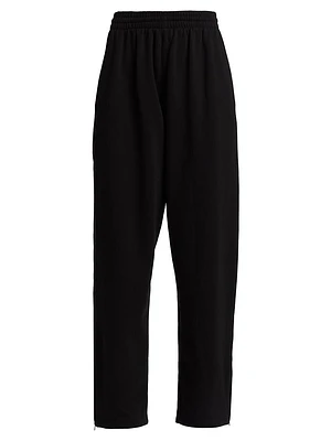 Hailey Bieber Wide-Leg Track Sweatpants