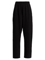 Hailey Bieber Wide-Leg Track Sweatpants