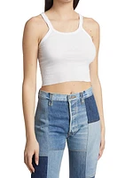 Cropped Rib-Knit Tank