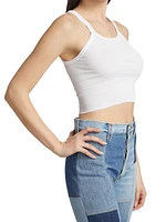 Cropped Rib-Knit Tank