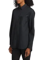 Maxine Cotton Button-Front Shirt