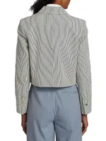 Perfect Waiter Wool Cropped Double-Breasted Blazer