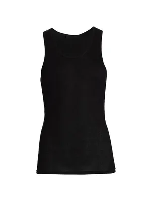 Cotton Rib-Knit Tank