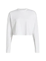 Long-Sleeve Crop Blouse