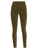 High-Rise Zip Leggings