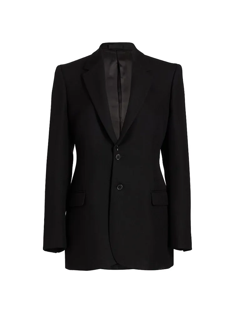 Contour Single-Breasted Wool Blazer