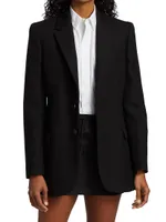 Contour Single-Breasted Wool Blazer