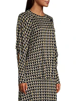 Liaison Drape-Sleeve Printed Top