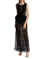 Lilia Sheer Lace Maxi Dress