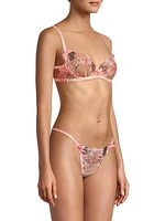 Zuri Embroidered Plunge Underwire Bra