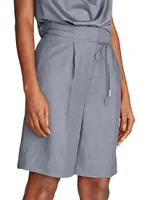 Parker Linen-Blend Wide-Leg Shorts