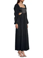 Orbison Balloon-Sleeve Maxi Dress