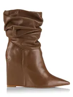 Ashlee Leather Wedge Boots