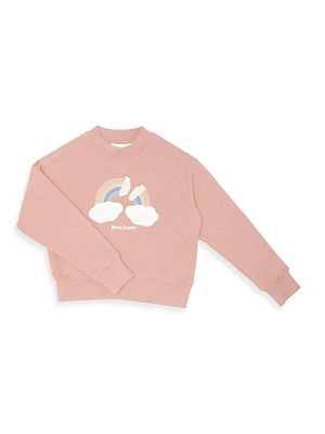 Little Girl's & Girl's Rainbow Crewneck