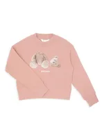 Little Girl's & Long-Sleeve Bear T-Shirt