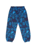 Little Boy's & Stamps Print Joggers