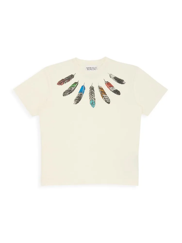 Little Boy's & Feathers Neckline T-Shirt