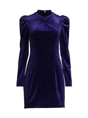 Velvet Mockneck Mini Dress