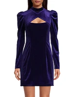 Velvet Mockneck Mini Dress