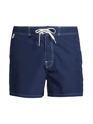 Classic Contrast-Stitch Board Shorts