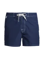 Classic Contrast-Stitch Board Shorts