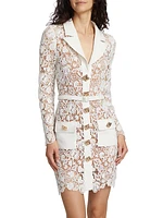 Magnolia Lace Button-Front Minidress