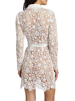 Magnolia Lace Button-Front Minidress