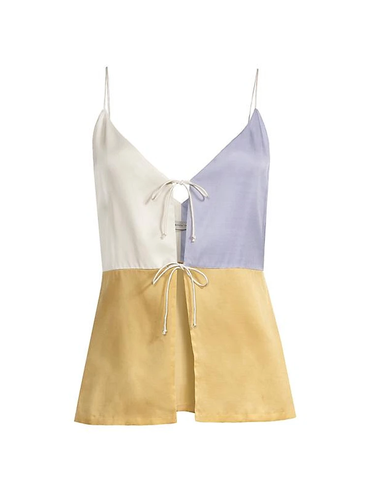 Colorblocked Twill Camisole