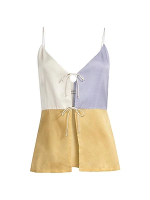 Colorblocked Twill Camisole