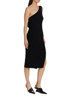 One-Shoulder Cowl Back Dress