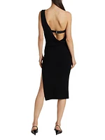 One-Shoulder Cowl Back Dress