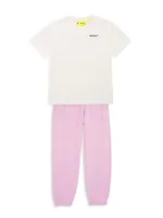 Little Girl's & Marble Arrow Jogger Sweatpants