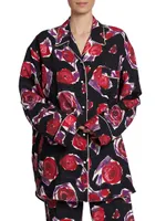 Rose-Print Long-Sleeve Shirt