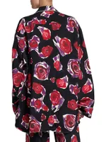 Rose-Print Long-Sleeve Shirt