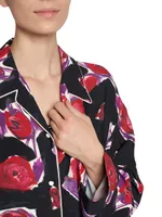 Rose-Print Long-Sleeve Shirt