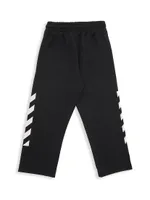 Little Boy's & Helvetica Diagonal Sweatpants