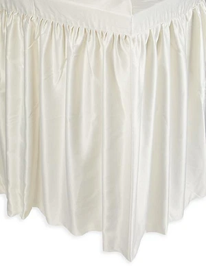 Retro Ivory Battersea Gathered 3-Panel Bed Skirt