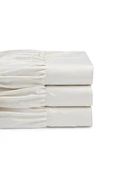 Retro Ivory Battersea Gathered 3-Panel Bed Skirt