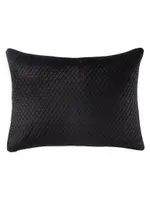 Valentina Buff Velvet Quilted Pillow
