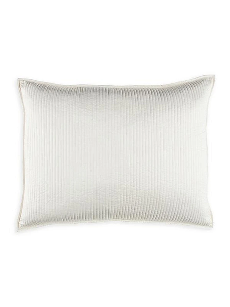 Retro Ivory Retro Quilted Pillow