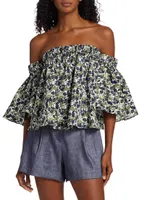 MICHELLE SMITH x Saks Lola Off-The-Shoulder Top