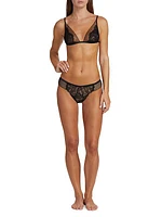 Honeycomb Shadows Leavers Lace Bikini Briefs