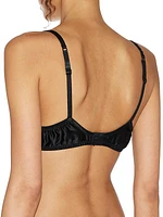 Cotton Embroidered-Trim Underwire Bra